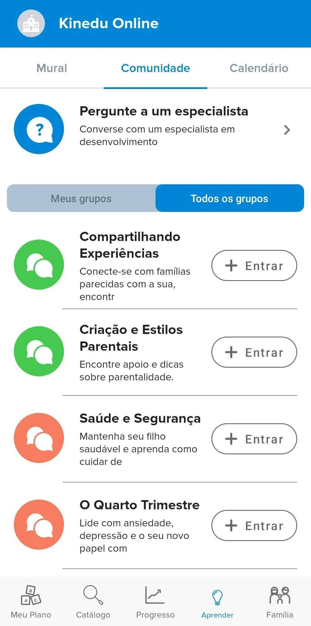 grupos de discussão kinedu aprender